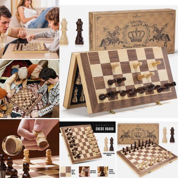Asney Gaming - #Knight.B1 - 12" Premium Wooden Chess Set