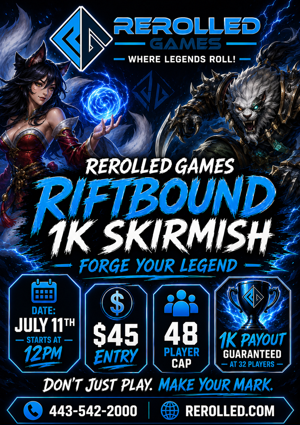 Rerolled Games: Riftbound 1k Skirmish 7/11 @ 12:30 PM