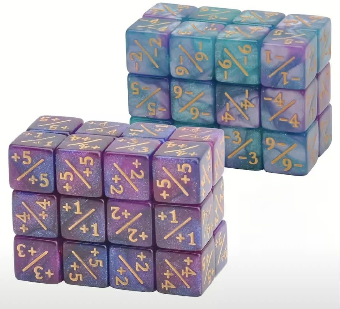 D6 Acrylic Counters Dice Set 6-Pieces